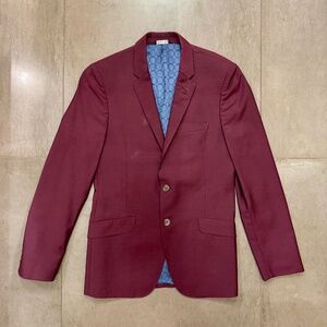 Paul Smith Burgundy Wool Mohair Blazer - Size 38R - Kensington Fit